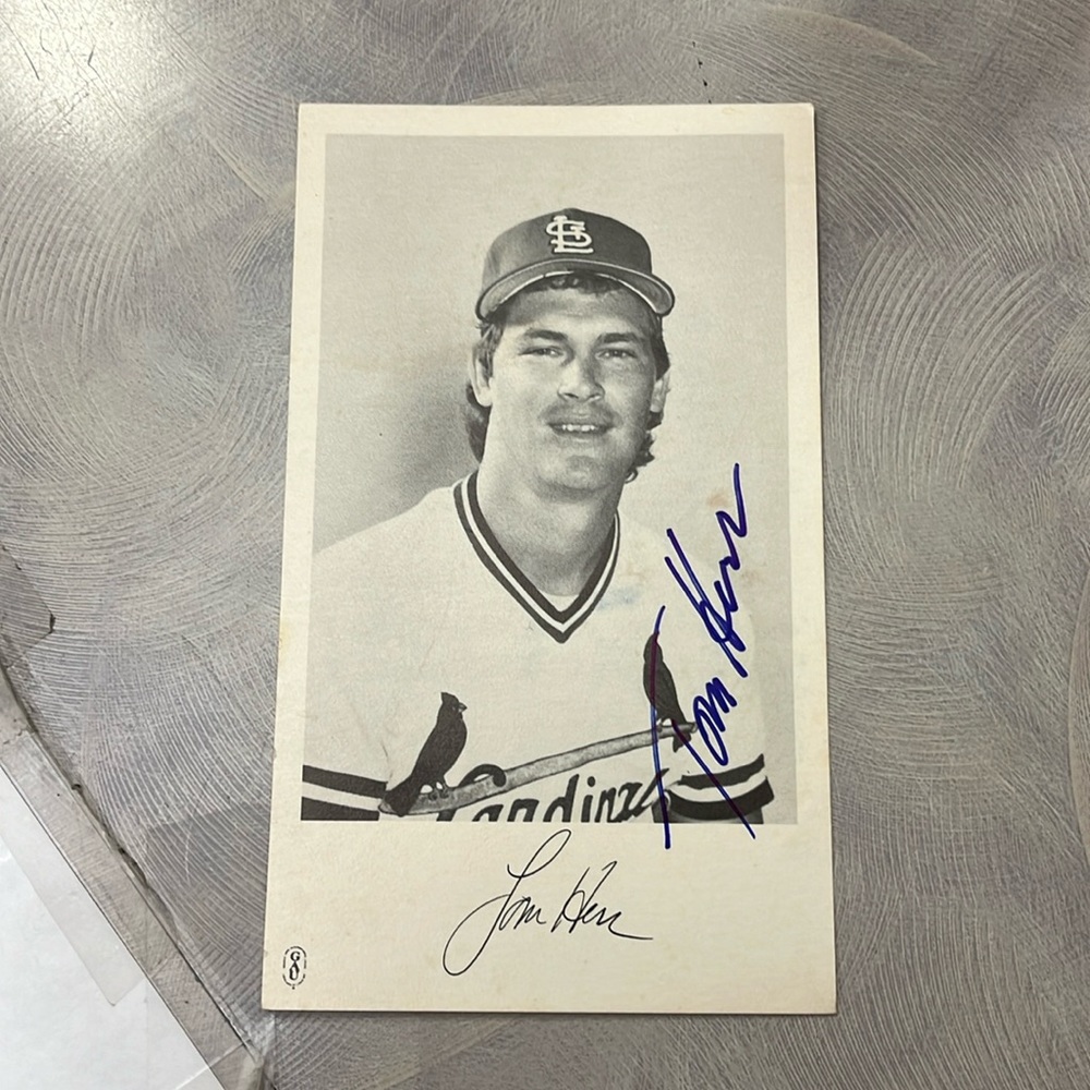 Tom Herr St Louis Cardinals autographed photo